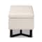 Baxton Studio Esther Modern and Contemporary Beige Velvet Fabric and Dark Brown Finished Wood Storage Ottoman 178-11297-Zoro - alternate 3